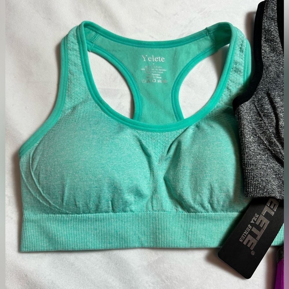 YELETE sports bras. Padded and assorted colors, styles and sizes. NWT - Picture 2 of 12